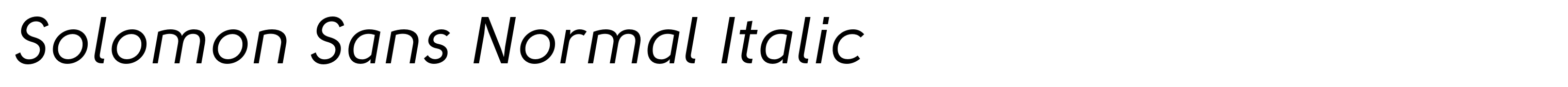 Solomon Sans Normal Italic